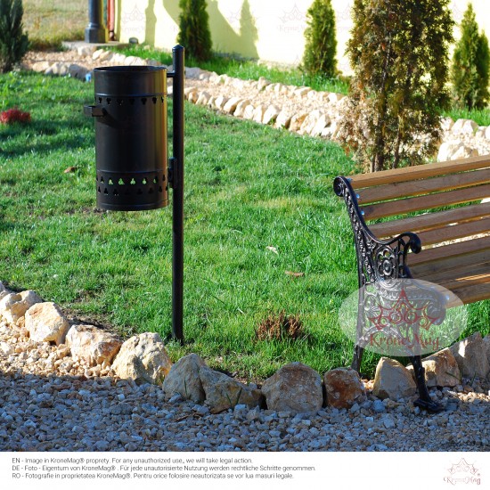 Coș Gunoi Exterior Parc cu Scrumieră URBAN 8.S