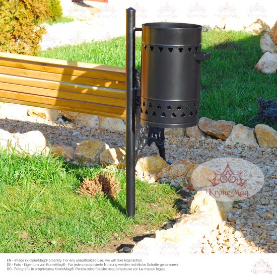 Coș Gunoi Exterior Parc cu Scrumieră URBAN 8.S