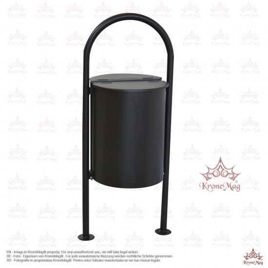 Coș Gunoi Metalic Stradal,Dublu cu Capac URBAN 26.C Coș Gunoi Metalic Stradal,Dublu cu Capac URBAN 26.C