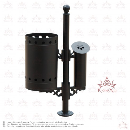 Coș Gunoi Stradal cu Scrumieră URBAN 1.S