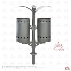 Coș Gunoi Exterior cu Capac și Scrumieră URBAN 2CS