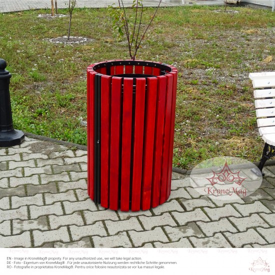 Coș Gunoi Metalic,Stradal URBAN 10.ALBA