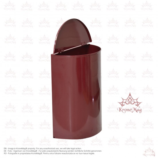 Coș Gunoi Metalic de Perete URBAN 25.C cu Capac