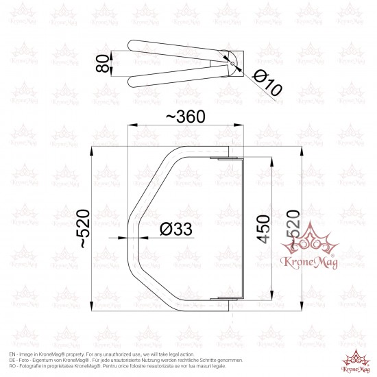 Suport Rastel Bicicletă Metalic de Perete P1