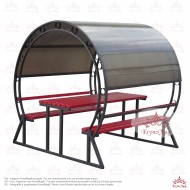 Ansamblu Masă cu Băncuțe Picnic și Acoperiș OKLAHOMA