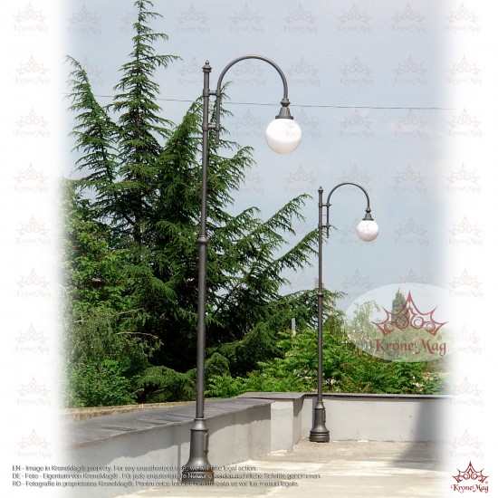 Stâlp Iluminat Stradal Metalic cu Ornamente Fontă T144-H1