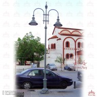 Stâlp Iluminat Stradal Metalic cu Ornamente Fontă T145-H2