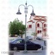 Stâlp Iluminat Stradal Metalic cu Ornamente Fontă T145-H2