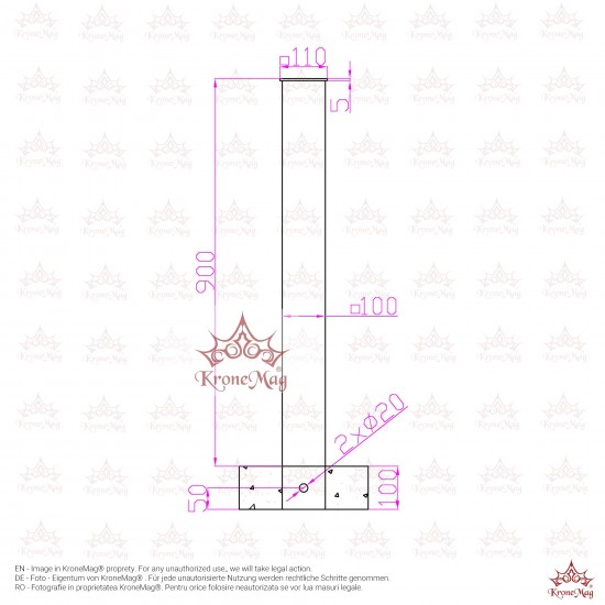 Stâlpișor Delimitator Spații DEL-8.B
