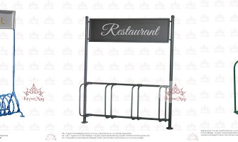 Rastel de biciclete cu Panou Publicitar!