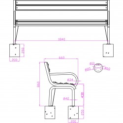 Bancă Grădină, Curte KASSEL 3