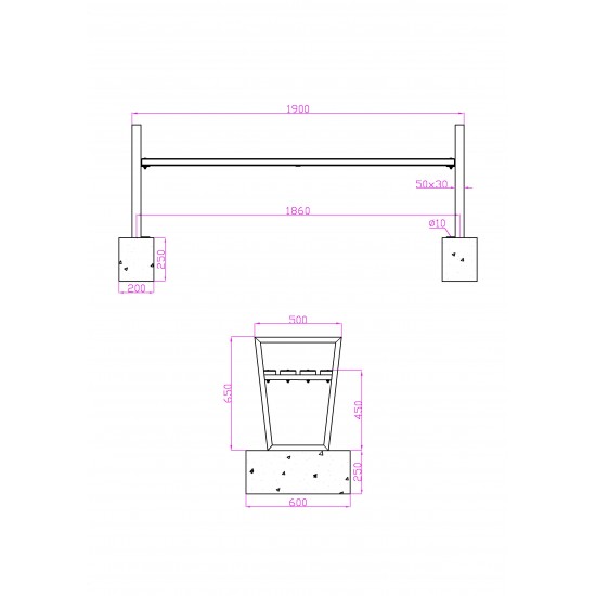 Banchetă Metalică Stradală THAVIS.B - Mobilier Parc