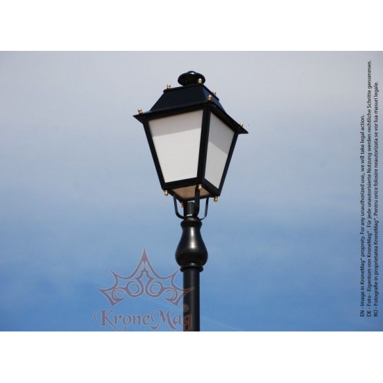 Stâlp Iluminat Grădină,Curte Metalic cu Fontă 2PP