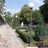 Stâlp Iluminat Grădină, Curte Metalic cu Fontă M1302 