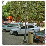 Stâlp Iluminat Grădină, Curte Metalic cu Fontă M144 