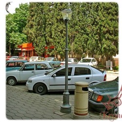 Stâlp Iluminat Parc Metalic cu Ornamente Fontă M144