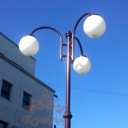 Stâlp Iluminat Parc Metalic cu Ornamente Fontă UNIO-3C-T1