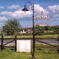 Stâlp Iluminat Parc Metalic cu Ornamente Fontă UNIO-M1302-1C