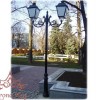 Stâlp Iluminat Parc Metalic cu Ornamente din Fontă VILLA-C2