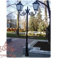 Stâlp Iluminat Parc Metalic cu Ornamente din Fontă VILLA-C2