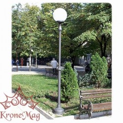 Stâlp Iluminat Parc Metalic cu Ornamente Fontă M1302