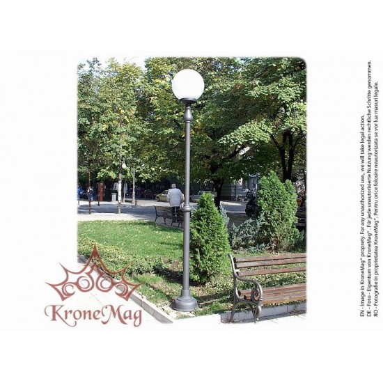 Stâlp Iluminat Parc Metalic cu Ornamente Fontă M1302