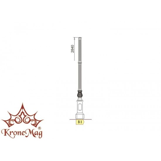 Stâlp Iluminat Grădină. Curte din Fontă B1-C3