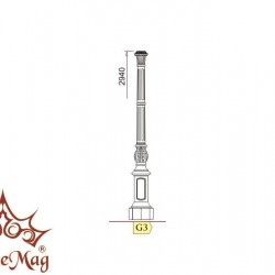 Stâlpi Iluminat Parcuri din Fontă G3-S3