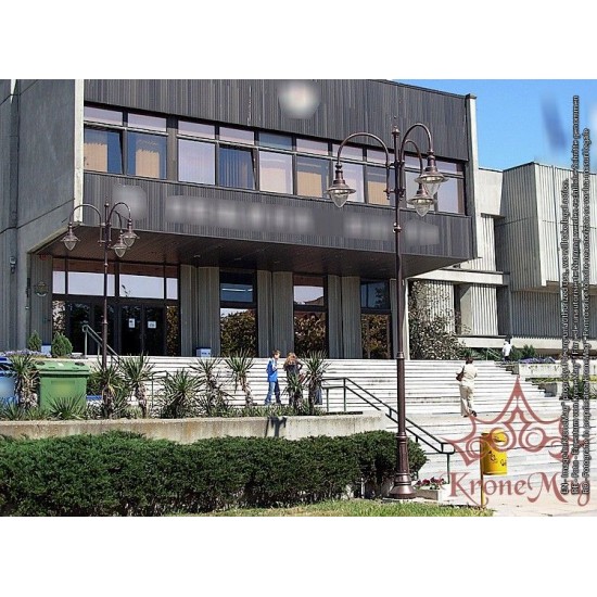 Stâlp Iluminat Stradal Metalic cu Ornamente Fontă T28-H3