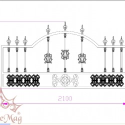 Gard Ornamental Decorativ Metalic - Fontă G-K12