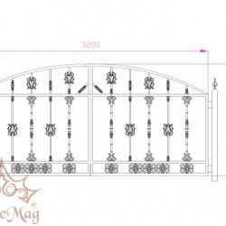 Poarta Ornamentala Decorativa Metal - Fontă G-K11