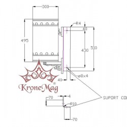 Coș Gunoi Metalic, Stradal pentru colț URBAN 14