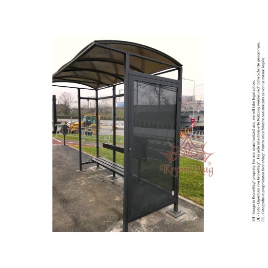 Stație de Autobuz cu Banchetă și Casetă Afișaj, Reclame SAT-1