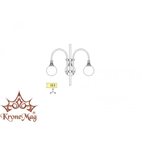 Stâlp Iluminat Stradal Decorativ din Fontă D2-H3