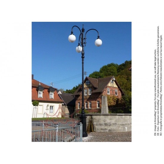 Stâlp Iluminat Stradal Decorativ din Fontă D2-H3