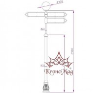 Stâlp Iluminat Parc cu Indicatoare Stradale UNIO-M87-INDICO-3